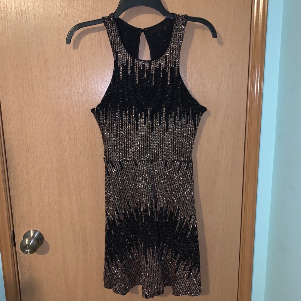 Black evening sparkly dress